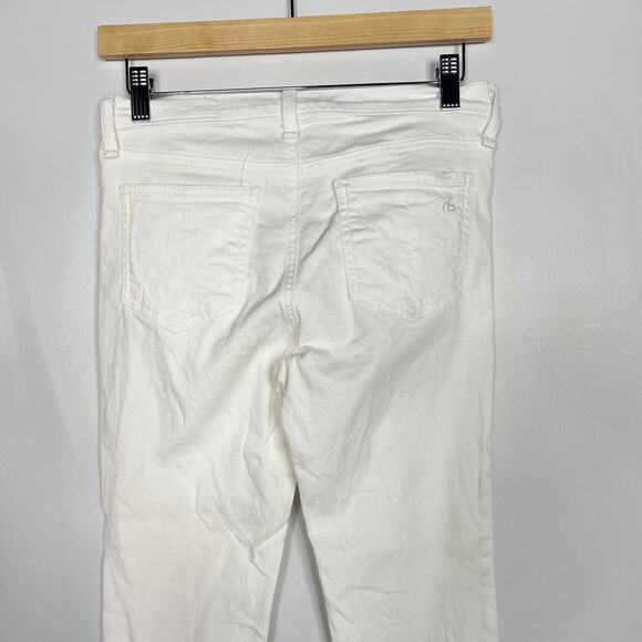 Rag & Bone Womens 26 Bright White The Skinny Denim Jeans Cotton Tencel Stretch - Picture 6 of 9